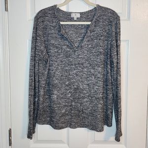 GUC gray long sleeve waffle knit thermal shirt Socialite XL